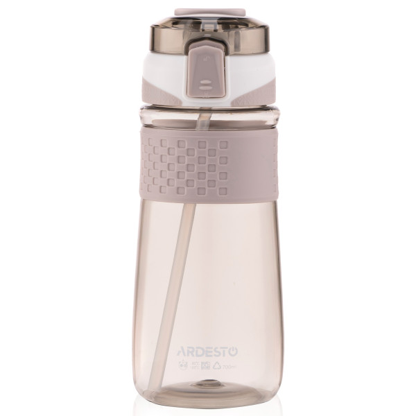 Пляшка для води ARDESTO Energy, 700мл, пластик, сірий