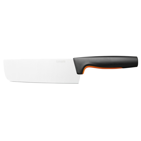 Кухонний ніж поварський Nakiri Fiskars Functional Form, 15.8см, нержавіюча сталь, пластик, чорний