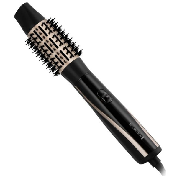 Фен-щітка Remington Blow Dry & Style Caring, 1200Вт, 2 режими, іоніз-я, хол. обдув, кейс для зберігання, кераміка, чорно-золотий