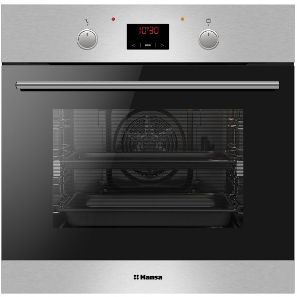 Духовка электр. Hansa, 60см, 65л, A, гриль , емаль легкого очищення, диспл., нержавіюча сталь