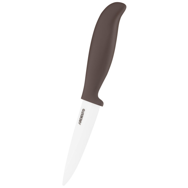 Ніж керамічний універсальний ARDESTO Fresh, 10см, кераміка, пластик, коричневий
