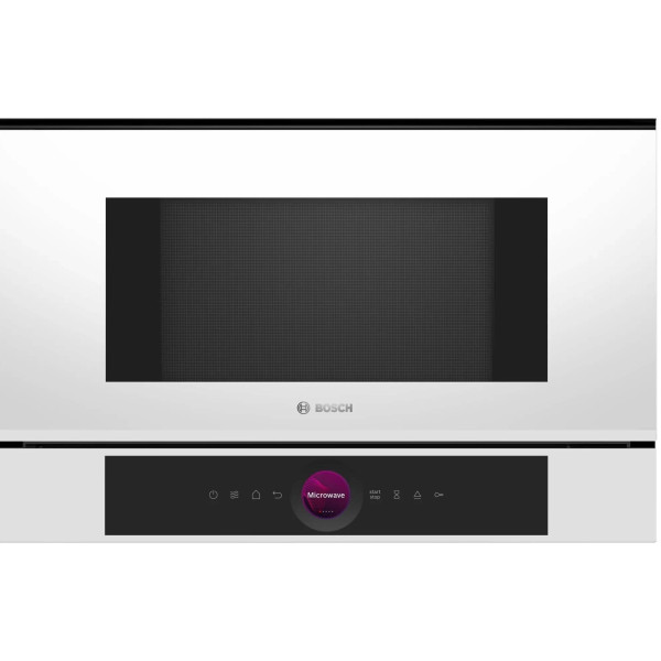 Мікрохвильова піч Bosch вбудована, 20л, електр. керув., 900Вт, дисплей, білий