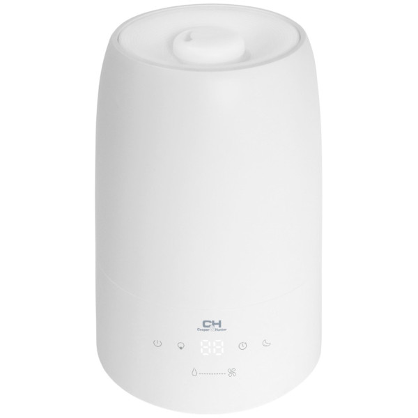 Зволожувач повітря Cooper&Hunter CH-2820T 30м2, 2л, 280мл/г, ультразвуковий, верхня затока, гігростат, аромакапсула, підсвічування, білий