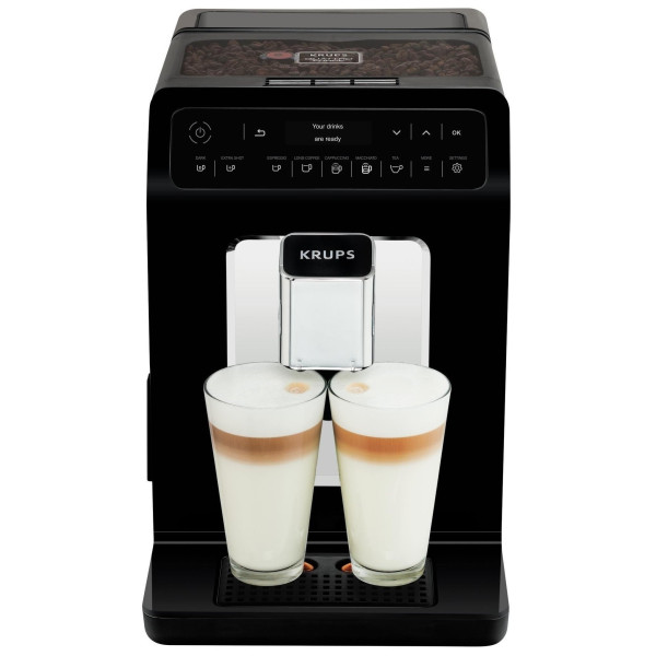 Кавомашина Krups Evidence 2.3л, зерно, автомат.капучинатор, дисплей, авторецептів - 15, сенсор.керування, чорний