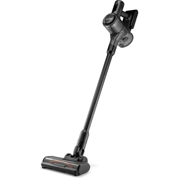 Пилосос Gorenje бездротовий, 70Вт, конт пил -0.7л, автон. робота до 60хв, HEPA, підсвічування, індикатор, антрацит