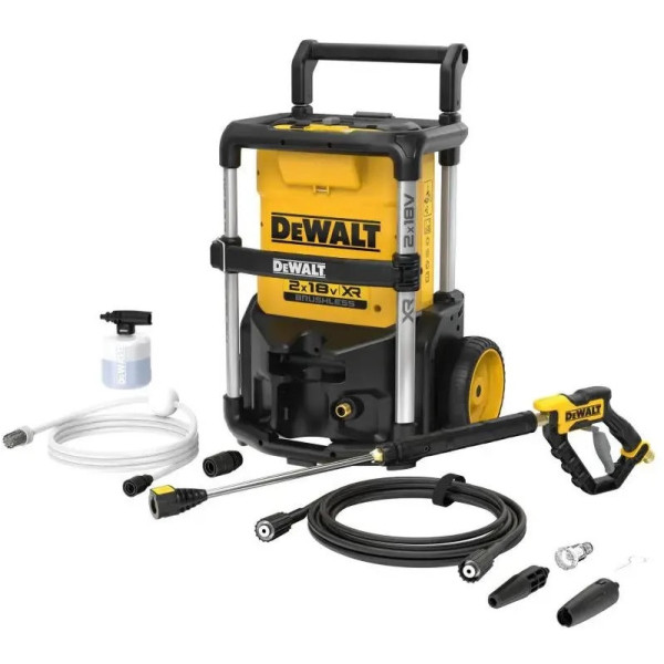 Мінімийка високого тиску акумуляторна DeWalt XR 2х18 В 165бар 300л/год шланг 6м 10.9кг без АКБ та ЗП