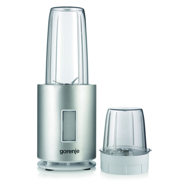 Блендер Gorenje стаціонарний 1200Вт, чаша-1000мл, подрібнювач, сріблястий