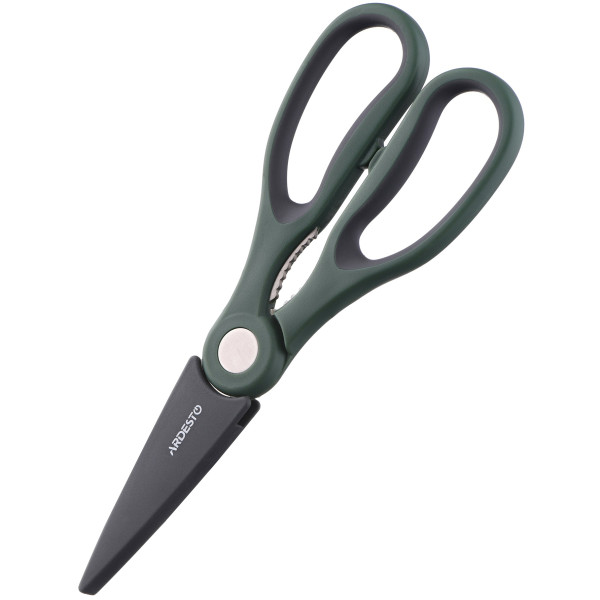 Ножиці кухонні з чохлом ARDESTO Gemini, 22.3см, нержавіюча сталь, пластик, сіро-зелений