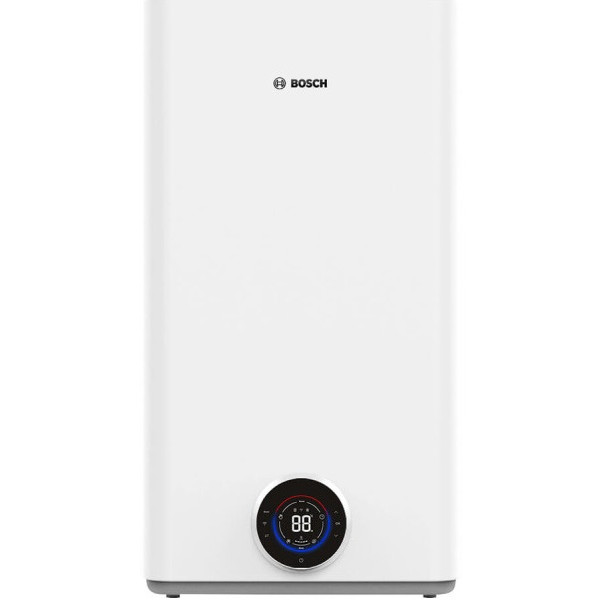 Водонагрівач електр. BOSCH плаский слім Tronic 5500iT, 50л, 1.5кВт, ун. монтаж, електр. кер-ння, Wi-Fi, B, білий