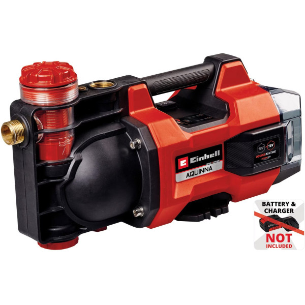 Насос відцентровий акумуляторний Einhell Professional AQUINNA 18/30 F LED, 18В, 3000л/год, вис. 28м, глиб. 6м, режими ECO/BOOST, 3.9кг