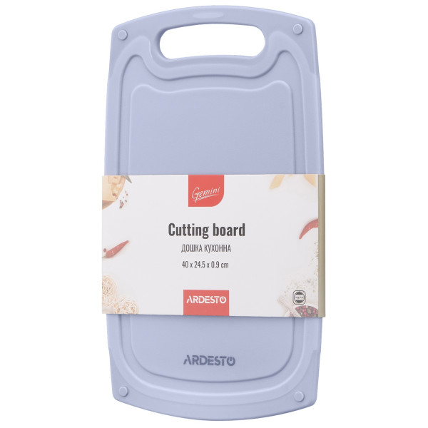 Дошка кухонна ARDESTO Gemini, 40х24.5х0.9см, пластик, сірий