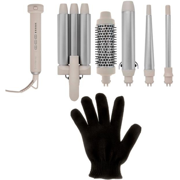 Плойка Remington Trendology, 92Вт, темп.режимов-5, 130-210С, 5 насадок. перчатка ,кераміка, білий