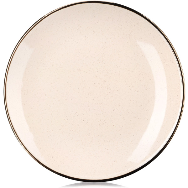 Тарілка десертна ARDESTO Emilia, 20см, кераміка, бежевий
