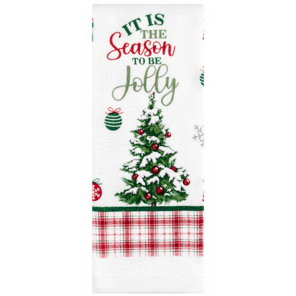 Набір рушничків для кухні ARDESTO Christmas Tree 38х63см, 2шт, 100% бавовна, зелений