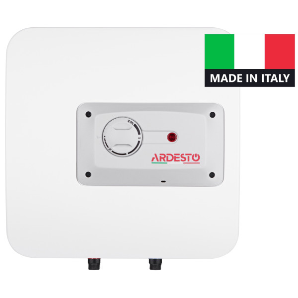 Водонагрівач електр. ARDESTO компакт, 15л, 1,2кВт, монтаж над мийкою, мех. кер-ння, A, Італія, біло-сірий