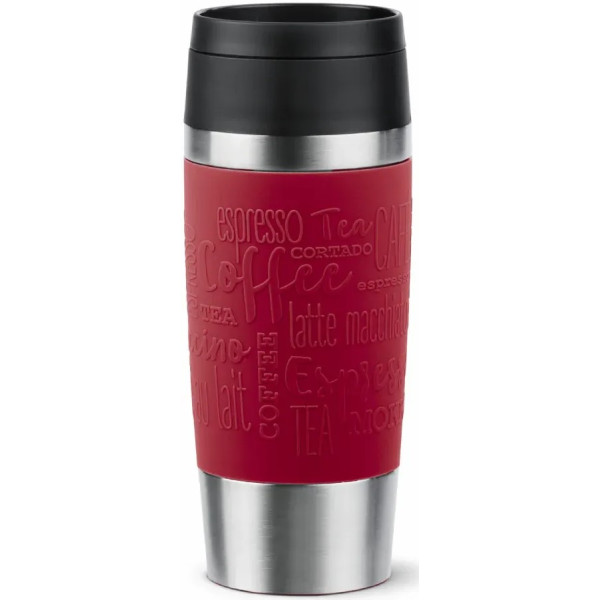 Термочашка Tefal Travel Mug Classic, 360мл, нержавіюча сталь, червоний