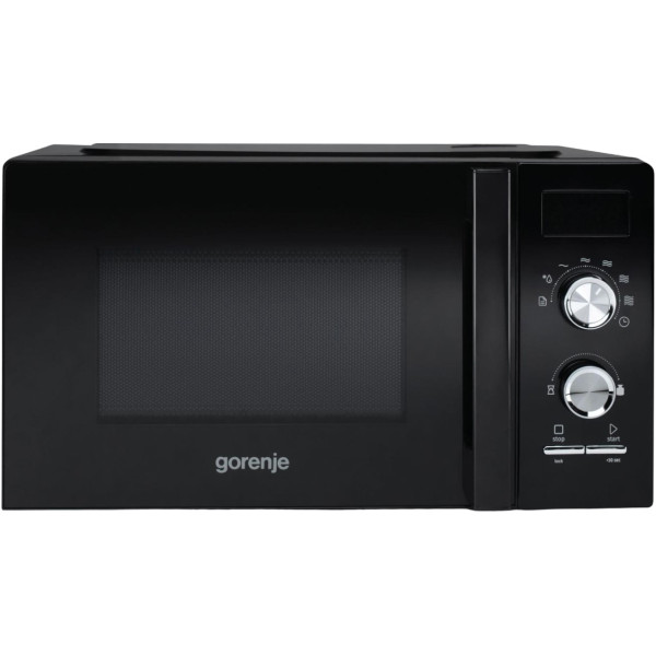 Мікрохвильова піч Gorenje, 20л, мех. керув., 800Вт, дисплей, чорний