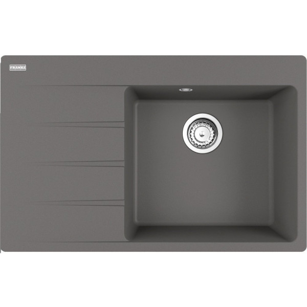 Мийка кухонна Franke Centro, фраграніт, прямокутник, з крилом, 780х500х200мм, чаша - 1, врізна, CNG 611-78 TL , сірий камінь