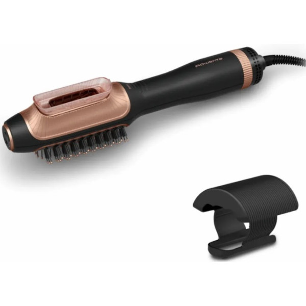 Фен-щітка Rowenta Reverso Dry&Brush 2в1, 1200Вт, 3 режими, іоніз-я, хол. обдув, насадок-2, кераміка, чорний-золотистий