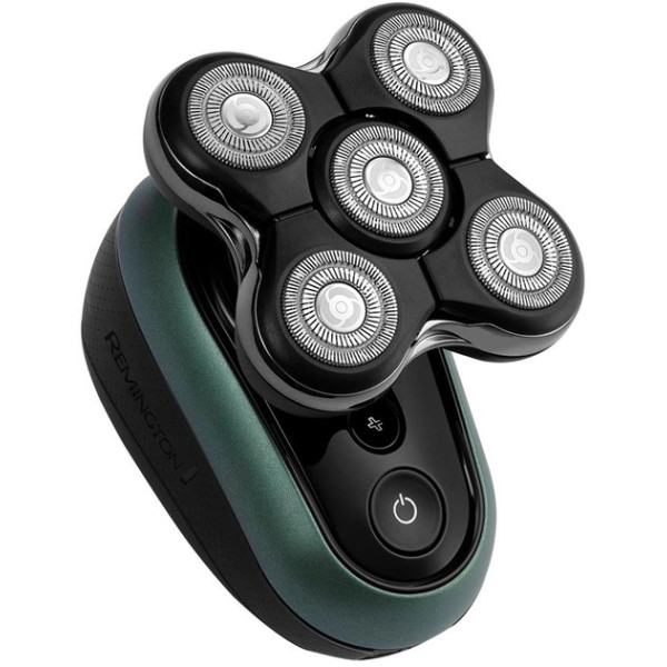Бритва електр. для голови Remington роторна Ultimate Series RX7, бритв.головок-5, Li-Ion, сух.+волог., тример, чорно-зелений