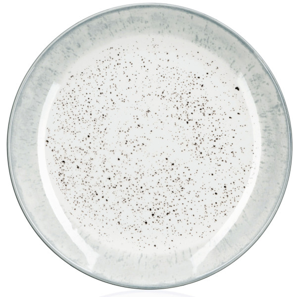 Тарілка десертна ARDESTO Siena, 19см, порцеляна, біло-сірий