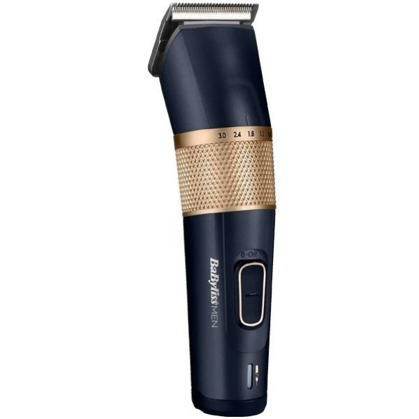 Машинка для стриження Babyliss, мережа+акум., вібраційний мотор, насадок-8, кейс, титан.напил., синій
