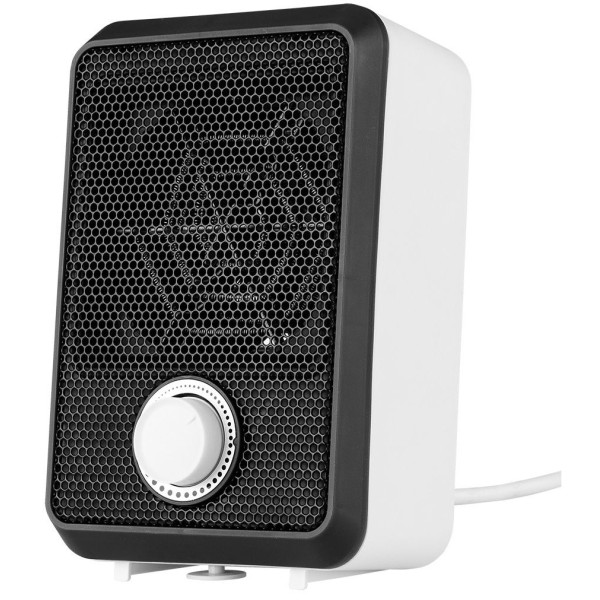 Тепловентилятор електричний настільний Neo Tools, 600Вт, термостат, білий, 0.62кг