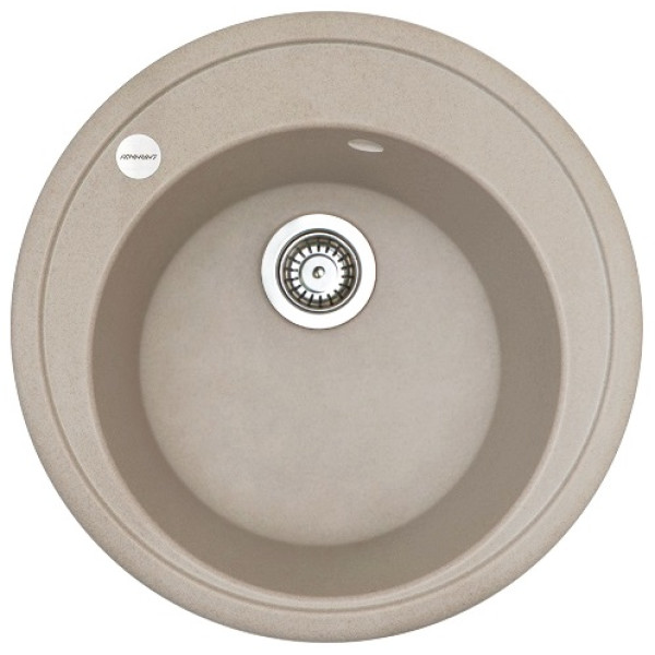 Мийка кухонна Adamant Sun, штучний камінь, кругла, без крила, 510x200мм, чаша - 1, врізна, Avena