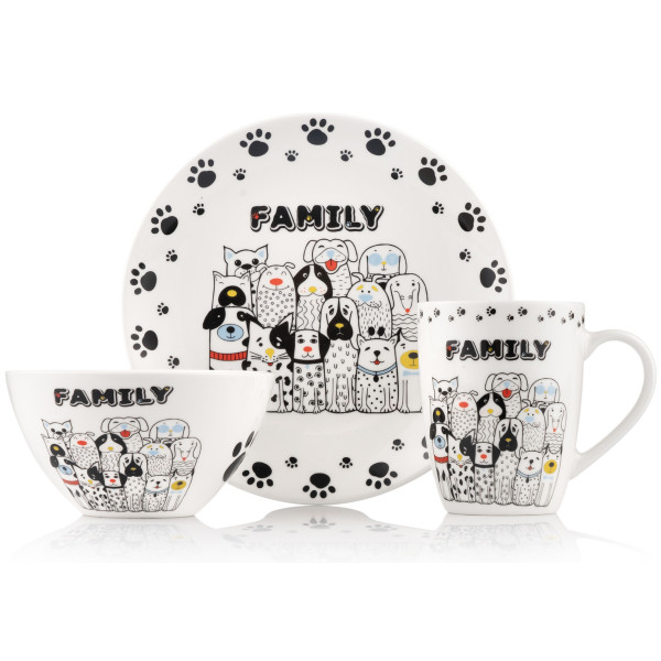 Набір посуду ARDESTO Family, 3 предмети, порцеляна