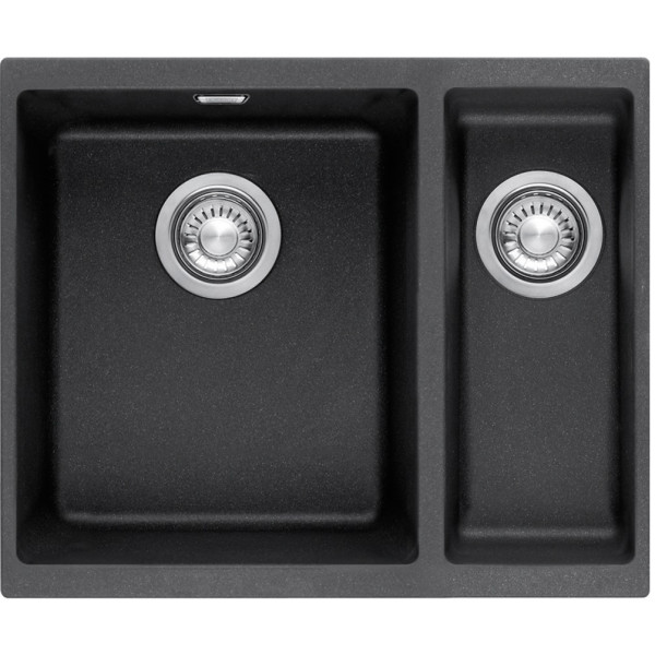 Мийка кухонна Franke Sirius, тектонайт, прямокутник, без крила, 560х435х200мм, чаша - 1,5, під стільницю, SID 160, чорний