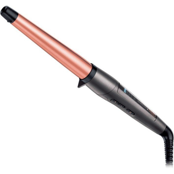 Плойка Remington Keratin Protect, конусна, 48Вт, темп.режимів-5, D-19-28mm, 150-210С, кераміка, сріблястий