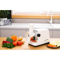 М'ясорубка ARDESTO, 1750Вт, 2кг/хв, 3 решітки, насадка для ковбас, кеббе, 4 терки, пластик, біло-сріблястий