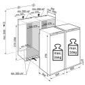 Холодильник Liebherr вбудований SBS, 177x111.8х54.6, холод.відд.-307л, мороз.відд.-209л, 2дв., F, NF, диспл внутр., білий