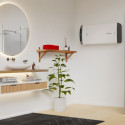 Водонагрівач електричний Ariston VELIS DUNE WIFI 80 EU плаский, слім, 80л, 2*1,5 кВт, емал. нагр. ел, ун. монтаж, ел. кер-ня, B, Італія, білий