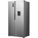 Холодильник SBS Gorenje, 179х62х91см, 2 двері, 344(197)л, А+, NF+, Інв., Зона св-ті, диспенсер, Зовн. Диспл, нерж