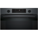 Духова шафа Bosch електрична, 76л, A, дисплей, конвекція, телескопічні направляючі, темно-сірий