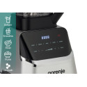 Блендер Gorenje стаціонарний 1500Вт, чаша-2000мл, дисплей, подрібнювач, чорний-нерж