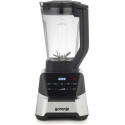 Блендер Gorenje стаціонарний 1500Вт, чаша-2000мл, дисплей, подрібнювач, чорний-нерж