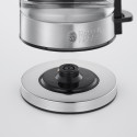 Електрочайник Russell Hobbs Compact Home 0.8л, скло, підсвічування, сріблясто-чорний