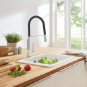 Змішувач для кухні Grohe Concetto, довж.виливу - 235мм, поворотний/гнучкий, 1важіль, хром