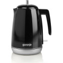 Електрочайник Gorenje 1.7л, Strix контроль, чорний