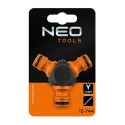 Конектор-трійник для шланга Neo Tools 1/2"-3/4", двокомпонентний
