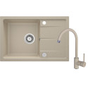 Набір для кухні Deante Leda, гранітна мийка ZRD_7113 + зміш. BEN_762M, пісок