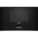 Мікрохвильова піч Siemens вбудована, 21л, електр. керув., 900Вт, гриль, дисплей, чорний