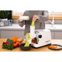 М'ясорубка ARDESTO, 1750Вт, 2кг/хв, 3 решітки, насадка для ковбас, кеббе, 4 терки, пластик, біло-сріблястий