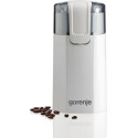 Кавомолка Gorenje роторна 150Вт, об'єм зерен-60г, 3 ступеня помолу, пластик/метал, білий