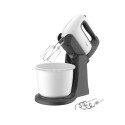 Міксер Tefal стаціонарний  Prep'Mix+ Standbowl 500Вт, насадки-4, чаша-пластик, 2.5л, турборежим, біло-сірий
