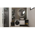 Прально-сушильна машина Haier фронтальна, 5(2.5)кг, 1200, A, 42.3см, дисплей, інвертор, люк чорний, Wi-Fi, висота 70см, білий