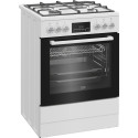 Плита Beko комбінована, 72л, 60x60см, конвекція, дисплей, телескопічні направляючі, білий