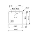 Комплект - мийка MRG 610-52 TL фраграніт, онікс, 114.0668.867 і подрібнювач харч. відходів SLIM 50, 134.0715.098, вкл. Сифон